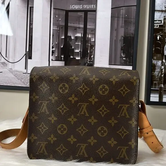 AUTHENTIC LOUIS VUITTON CARTOUCHIERE MM SHOULDER CROSSBODY BAG MONOGRAM 8904SL - Picture 6 of 14